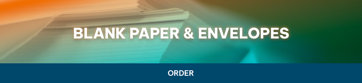 Order Blank Paper and Envelopes